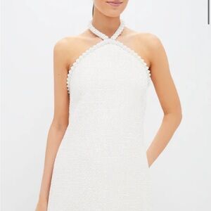 Elegant White Halter Dress